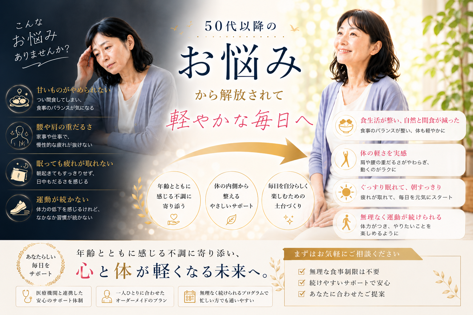 50代女性のお悩みありませんか？