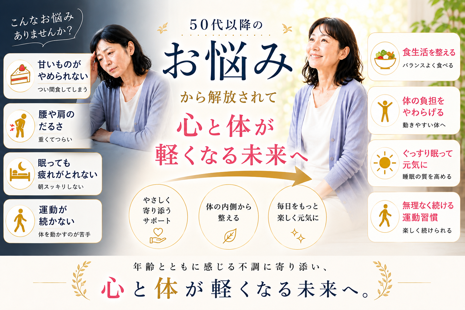 50代女性のお悩みありませんか？